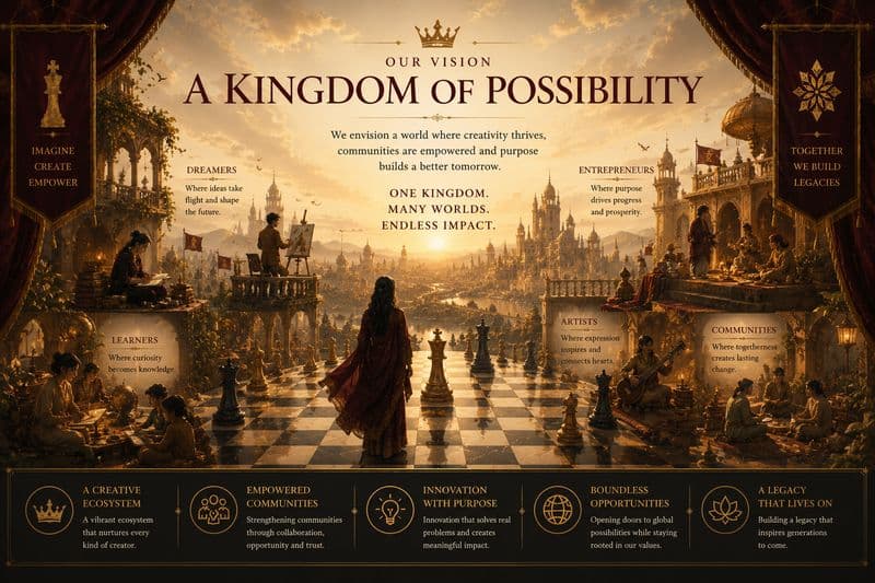 Our Vision — A Kingdom of Possibility. One Kingdom. Many Worlds. Endless Impact.